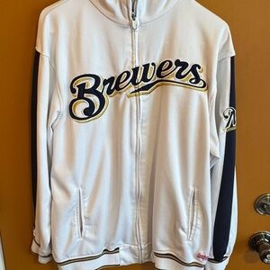 Stitches White and Navy Women's Hoodie